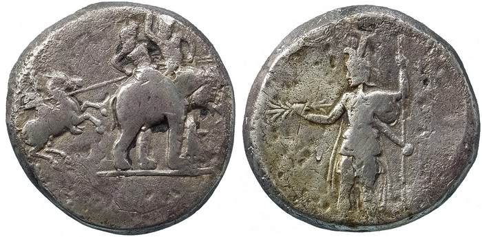 Alexander v Porus silver tetradrachm coin or medallion 31 -40 gms.jpg