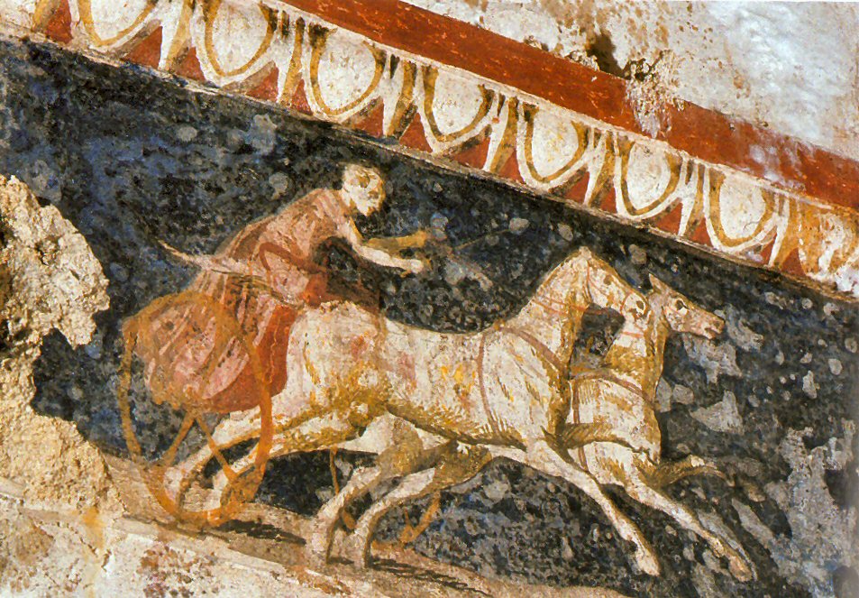 Section of the Chariot Frieze in the tomb of Alexander IV at Aegae